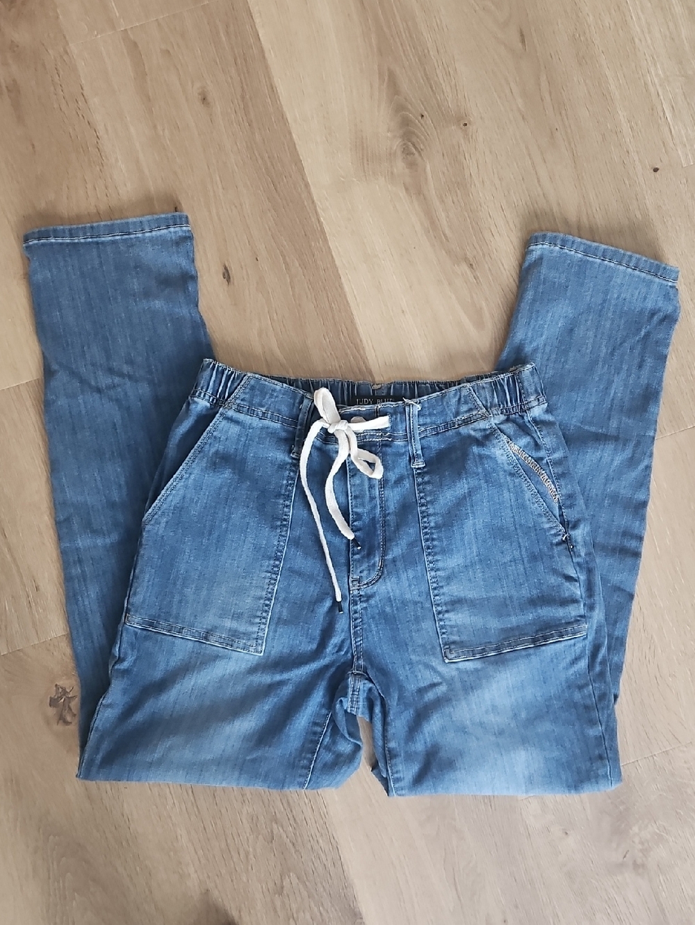 Judy Blue Light Blue Denim Elastic Waist Jeans